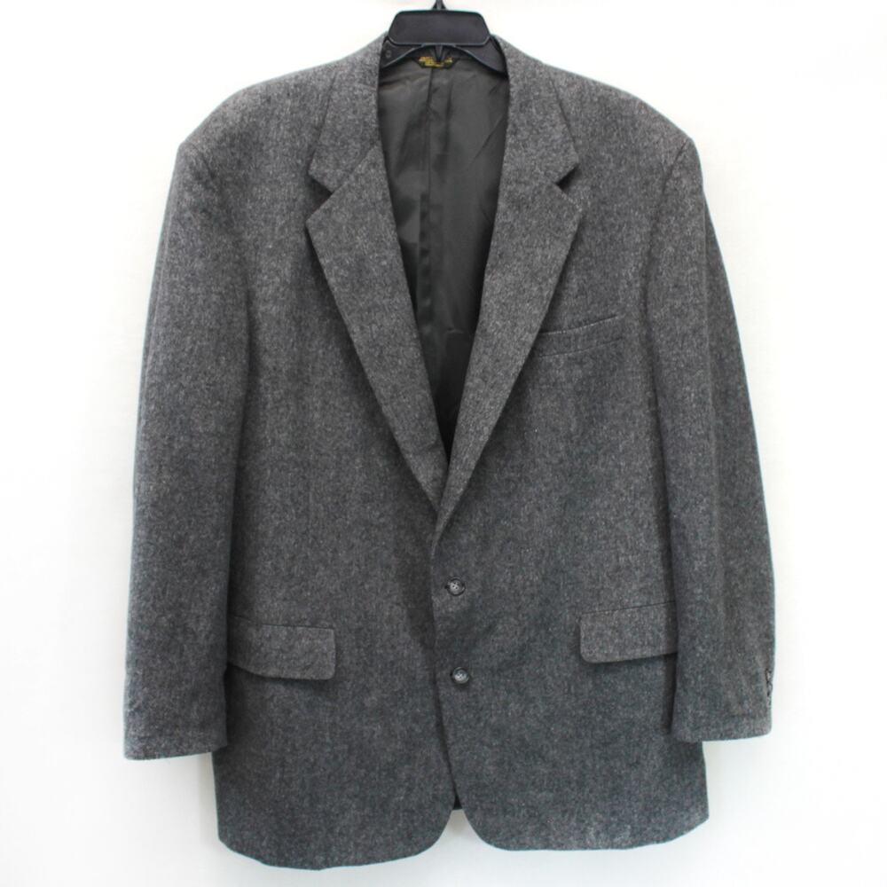 Turnbury Mr. Big & Tall Men's Wool Gray Coat Luxe Minimalist Size 44 Tall USA